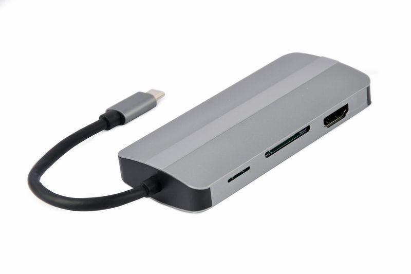 Док станция USB-C 8-в-1 (USB хаб 3.0/HDMI//VGA/PD/картридер/стерео-аудио) фото