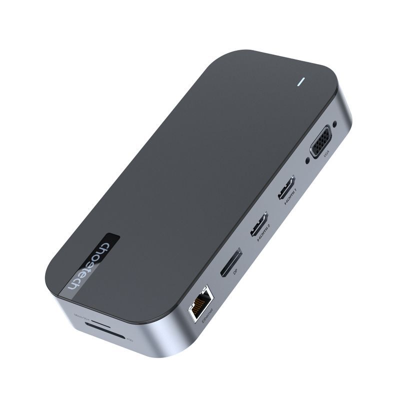 Док станция USB-C 15-в-1 (HDMI / PD / картридер / LAN / USB-A / USB-C аудио), алюминий фото2