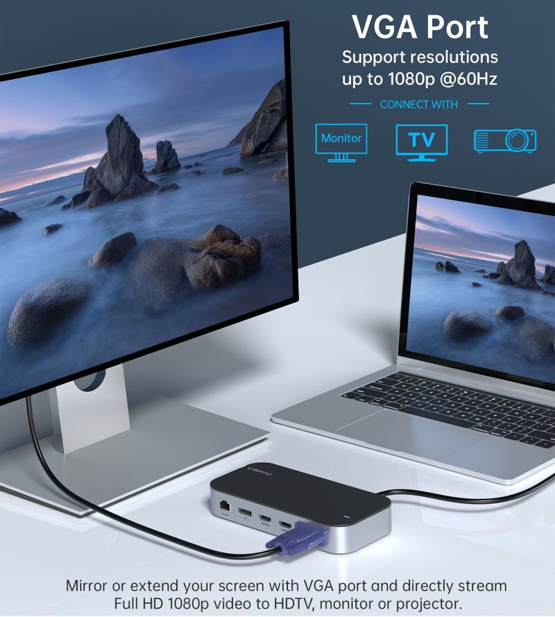 Док станция USB-C 15-в-1 (HDMI / PD / картридер / LAN / USB-A / USB-C аудио), алюминий фото12