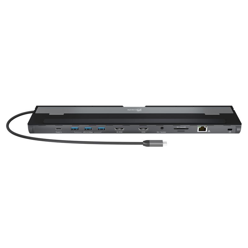 Док станция USB-C 10-в-1 (HDMI/PD/USB-A/USB-C/LAN/картридер/аудио) JCD542-N фото2