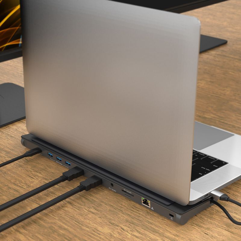 Док станция USB-C 10-в-1 (HDMI/PD/USB-A/USB-C/LAN/картридер/аудио) JCD542-N фото10