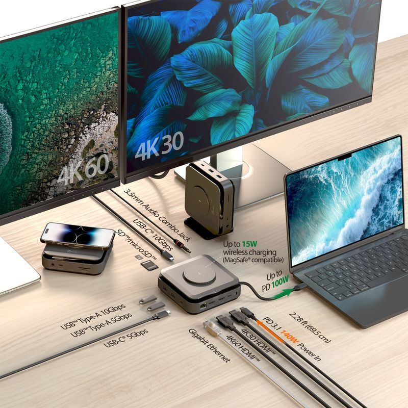 Док станция USB-C 10-в-1 (HDMI/PD/USB-A/USB-C/LAN) фото6