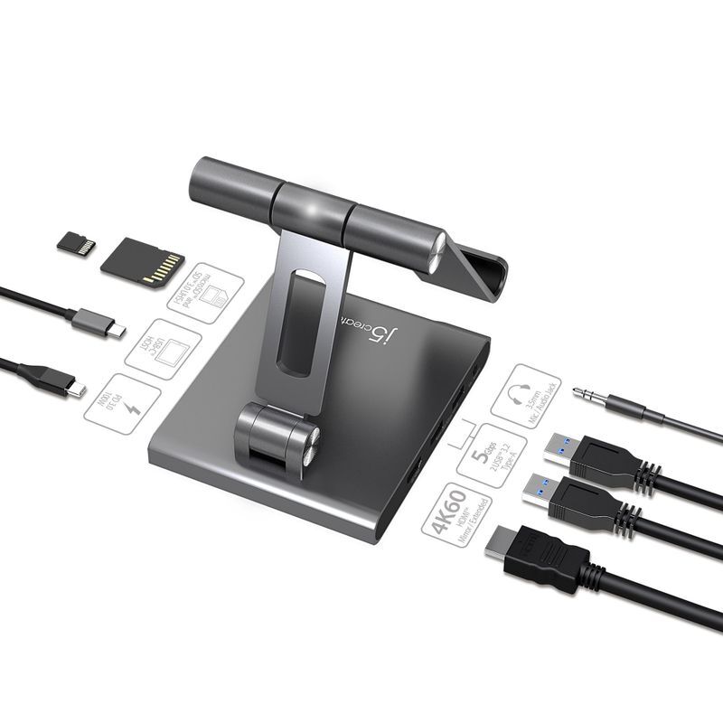 Док станция Ipad USB-C 8-в-1 (HDMI/PD/картридер/USB-A/USB-C/Audio), алюминий фото4