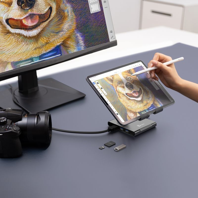 Док станция Ipad USB-C 8-в-1 (HDMI/PD/картридер/USB-A/USB-C/Audio), алюминий фото9