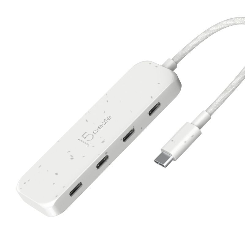 Хаб USB 3.2, 10Gbps, USB-С на 4 USB-С, JCH345EW-N белый фото2