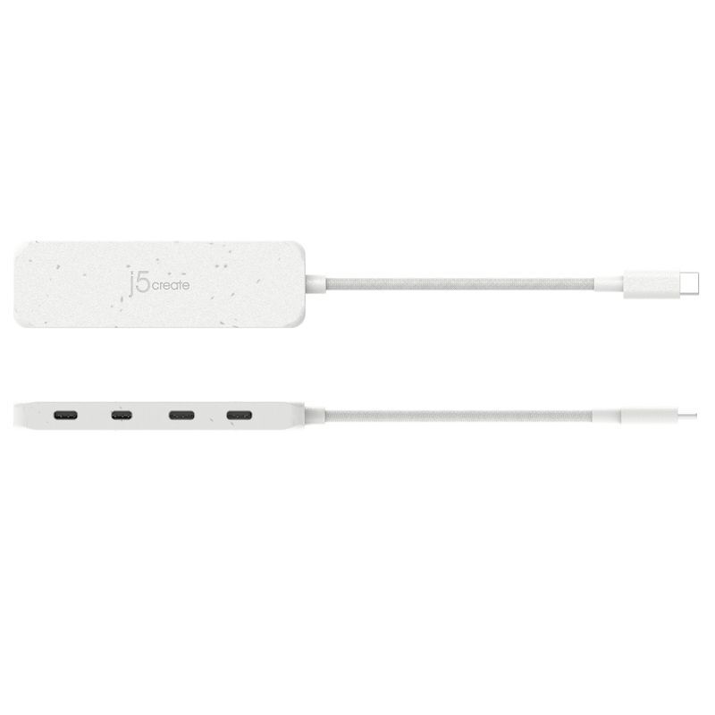 Хаб USB 3.2, 10Gbps, USB-С на 4 USB-С, JCH345EW-N белый фото4