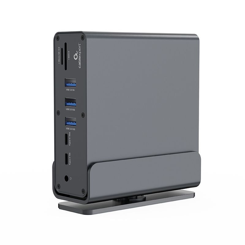 Хаб USB-C 15-в-1 (USB-хаб + HDMI/DP/PD/картридер/LAN/3.5-мм аудио), серый фото2