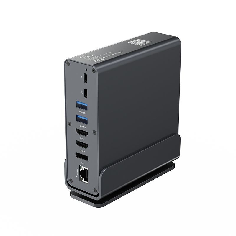 Хаб USB-C 15-в-1 (USB-хаб + HDMI/DP/PD/картридер/LAN/3.5-мм аудио), серый фото3