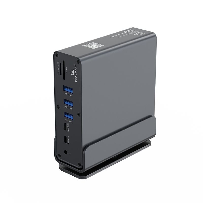 Хаб USB-C 15-в-1 (USB-хаб + HDMI/DP/PD/картридер/LAN/3.5-мм аудио), серый фото4