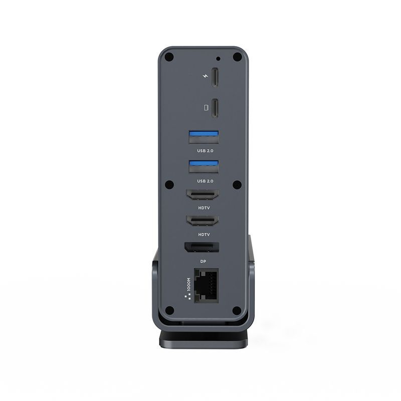 Хаб USB-C 15-в-1 (USB-хаб + HDMI/DP/PD/картридер/LAN/3.5-мм аудио), серый фото5