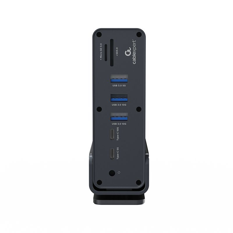 Хаб USB-C 15-в-1 (USB-хаб + HDMI/DP/PD/картридер/LAN/3.5-мм аудио), серый фото6