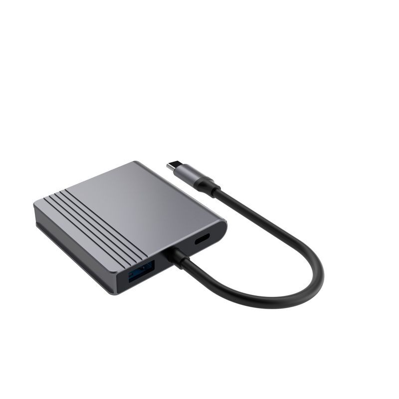 Док станція USB-C 3-в-1 (USB/HDMI/PD), A-CM-COMBO3-04 сірий фото3