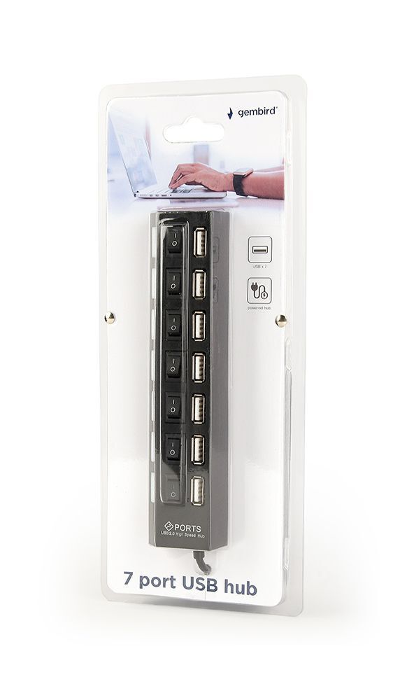 Хаб на 7 портів USB 2.0 UHB-U2P7-03 фото3