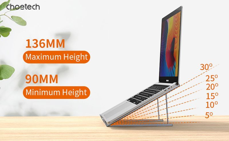 Підставка для ноутбука Choetech H055-SL до 17", алюміній фото