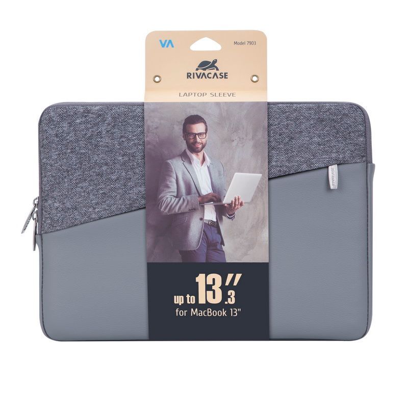 Чехол для ноутбука 13.3" RIVACASE для MacBook Pro та Ultrabook, серый фото10