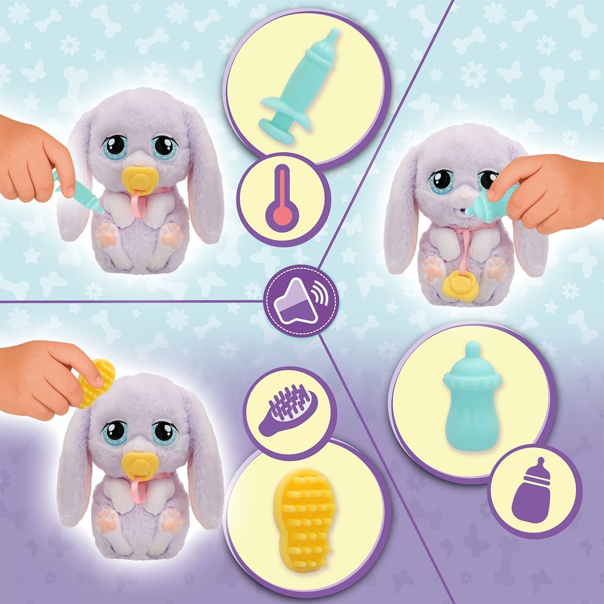Интерактивный игровой набор Baby Paws серии Just Born Зайчик (923492IM) фото