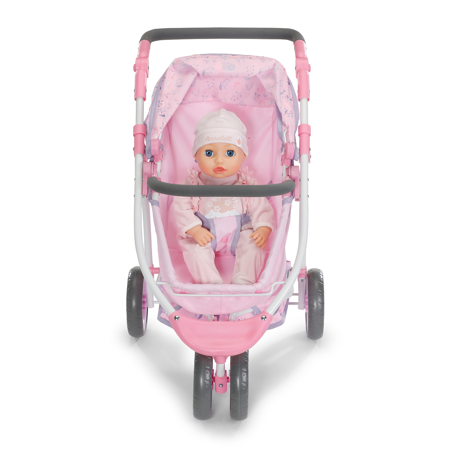 Трехколесная коляска для куклы Baby Born Цветочный стиль Делюкс (складная) (841082) фото4