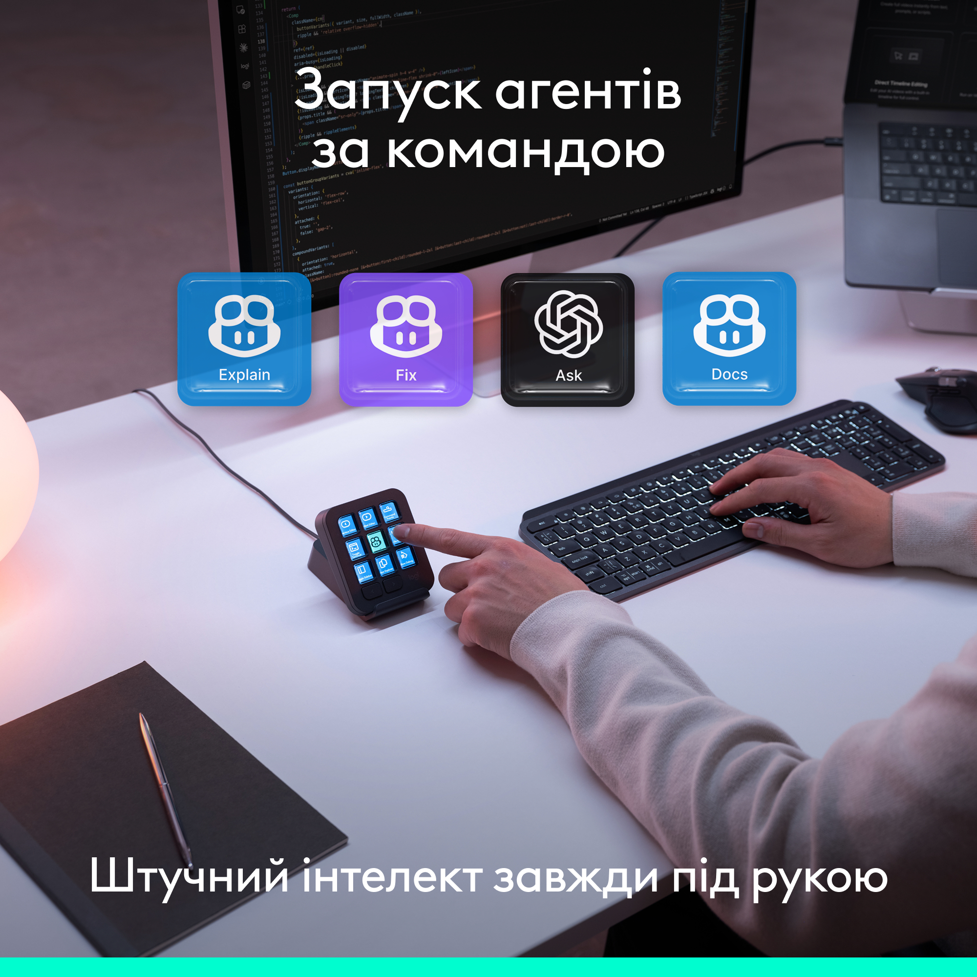 Клавіатура Logitech MX Keypad USB-C EMEA28i-935 Graphite (L920-013891) фото8