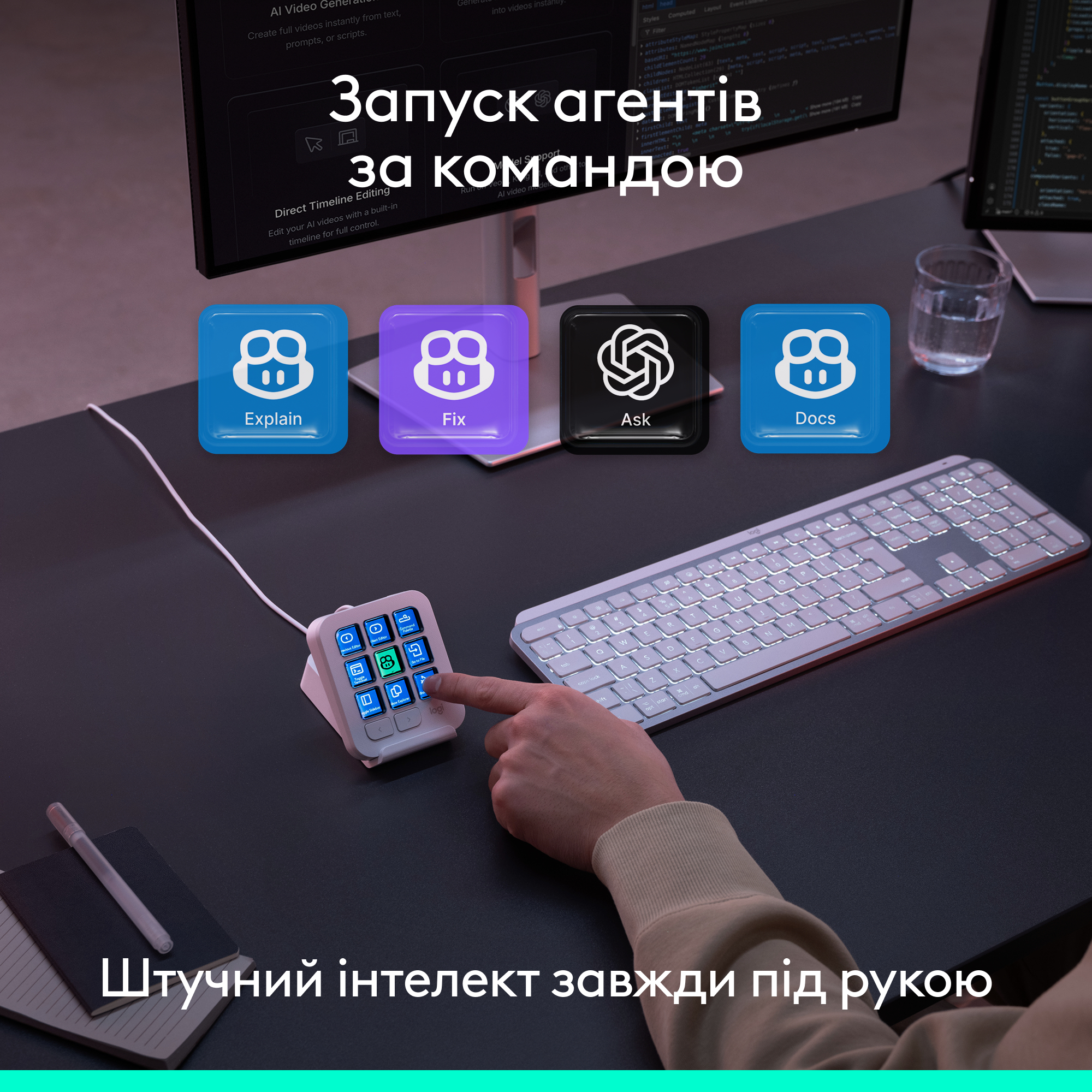 Клавіатура Logitech MX Keypad USB-C EMEA28i-935 Pale Grey (L920-013892) фото7