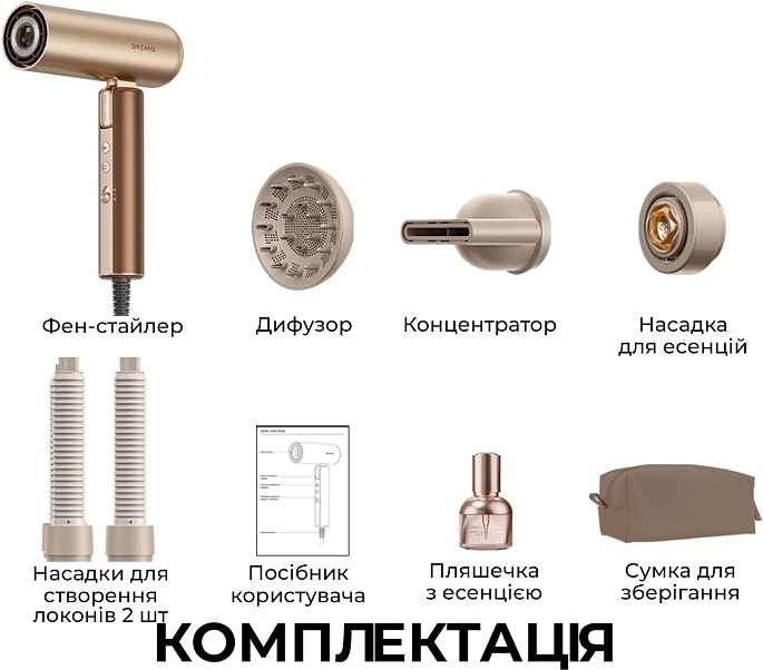 Фен-стайлер Dreame Pocket Aura Cocoa Tea Gold (AZP20A-CTG) фото12