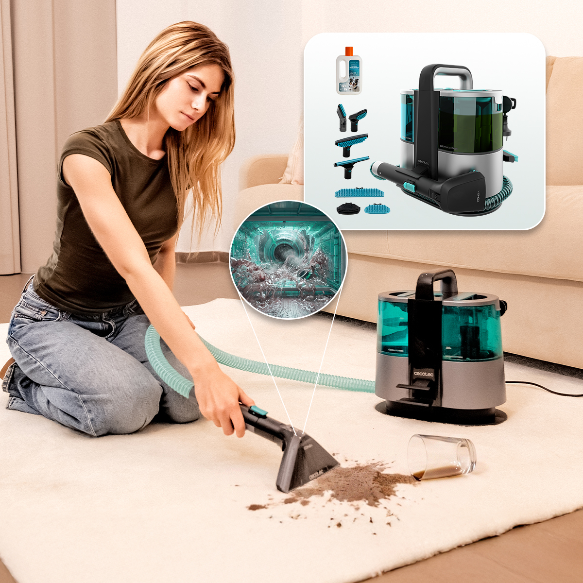 Пылесос моющий Cecotec Conga 6000 Carpet&Spot Clean XL (A01_EU01_122354) фото8