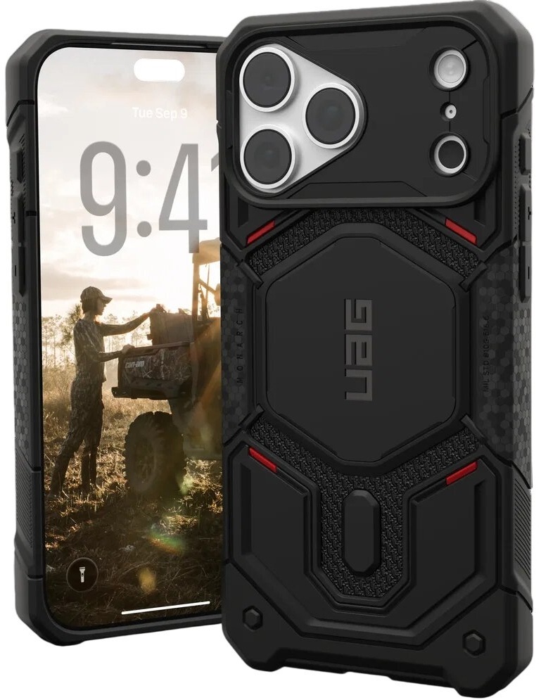 Чехол UAG для iPhone 18 Pro Max Monarch Pro Magsafe Kevlar Black (114568113940) фото11