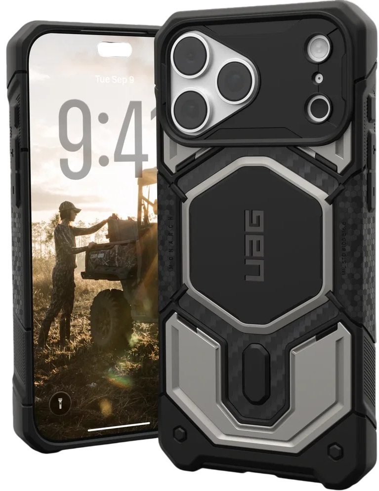 Чехол UAG для iPhone 18 Pro Max Monarch Pro Magsafe Titanium (114568113636) фото10