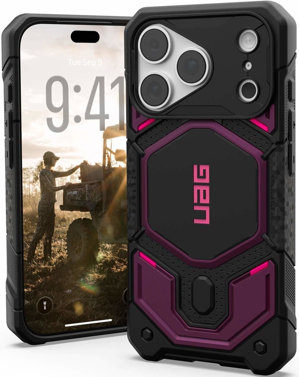Чехол UAG для iPhone 18 Pro Monarch Pro Magsafe Deep Purple Synth (114569114I4I) фото10