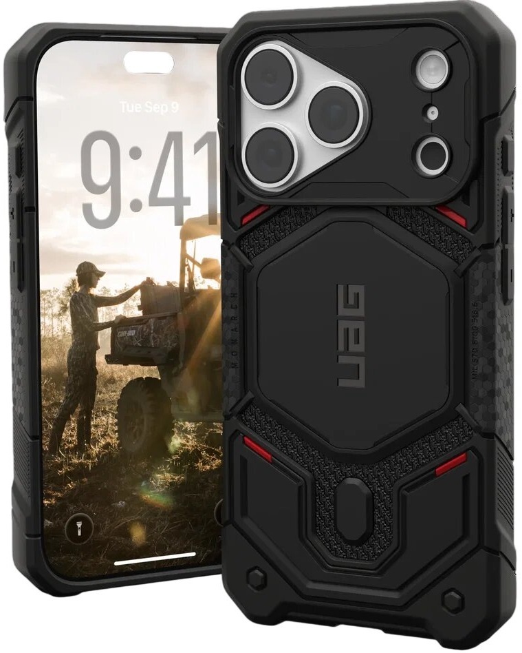 Чехол UAG для iPhone 18 Pro Monarch Pro Magsafe Kevlar Black (114569113940) фото12