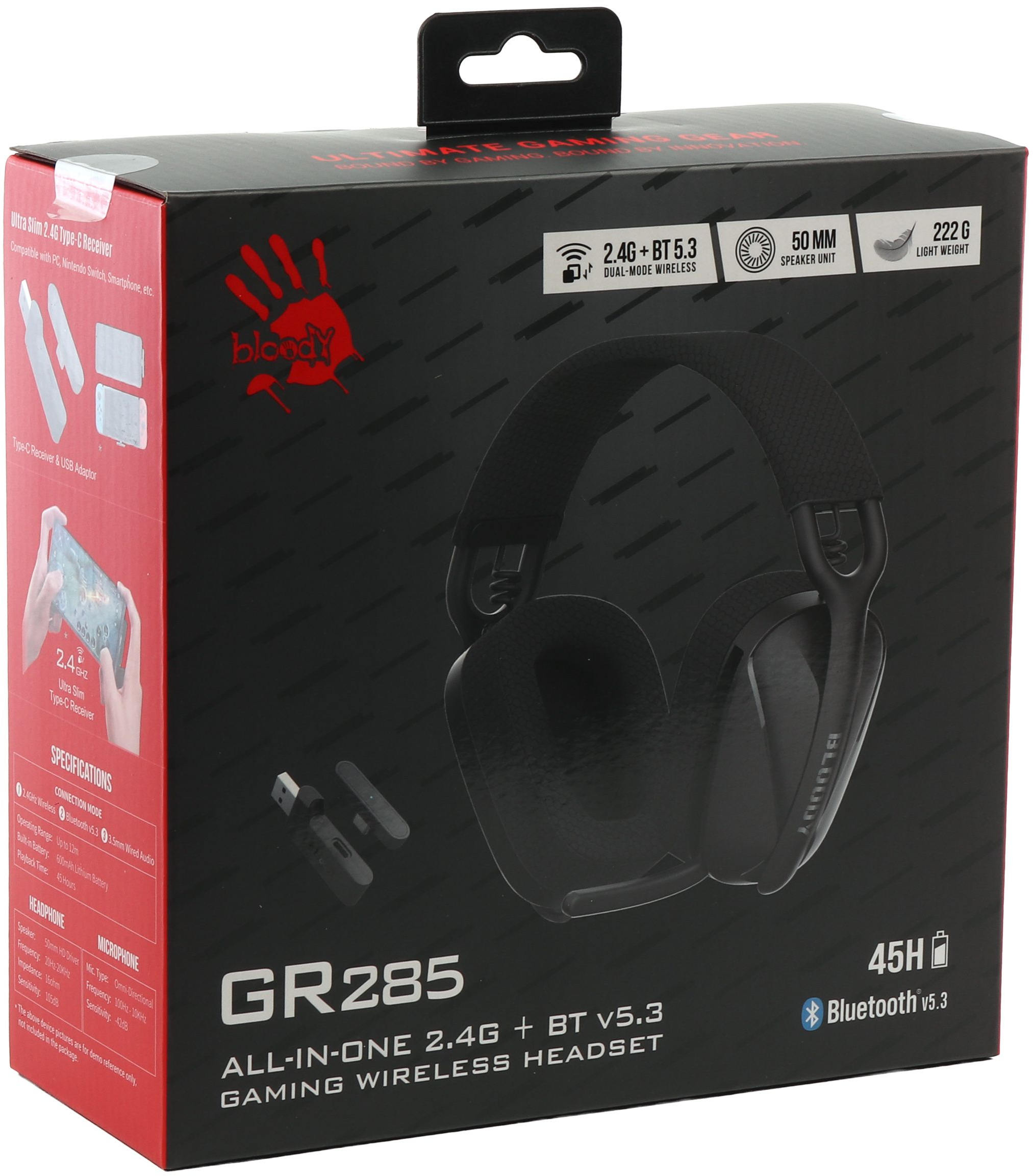 Ігрова гарнітура A4Tech Bloody GR285 Sports Black (4711421003537) фото9