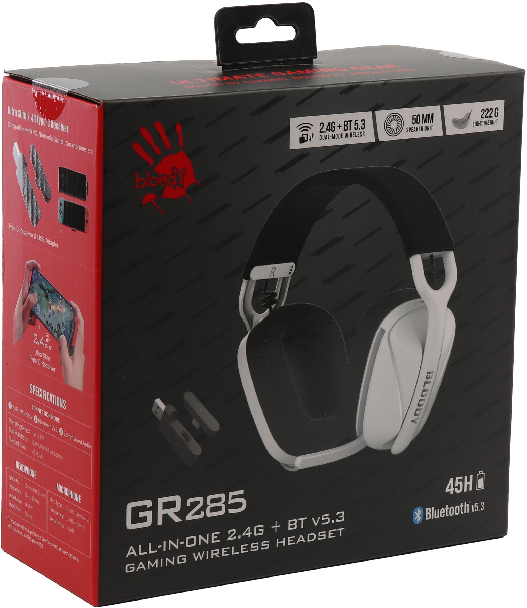 Ігрова гарнітура A4Tech Bloody GR285 Sports White (4711421003544) фото9