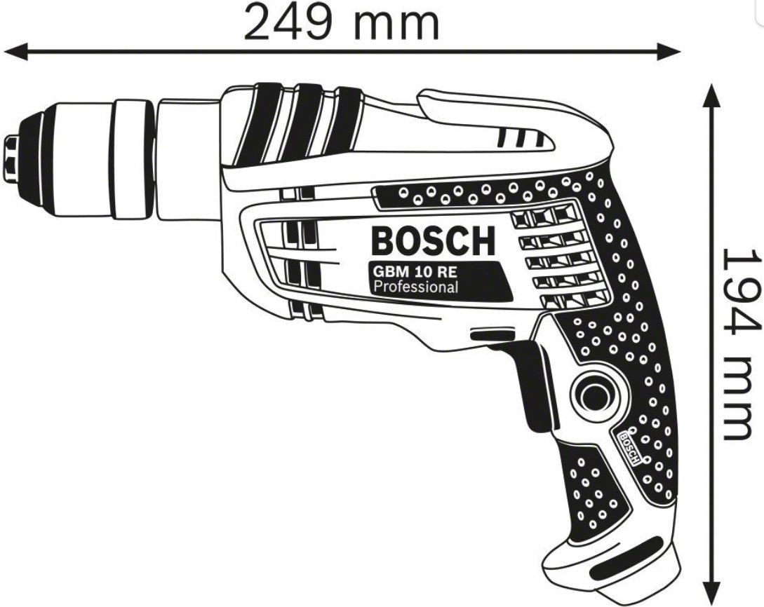 Дрель Bosch Professional GBM 10 RE (0.601.473.600) фото 3