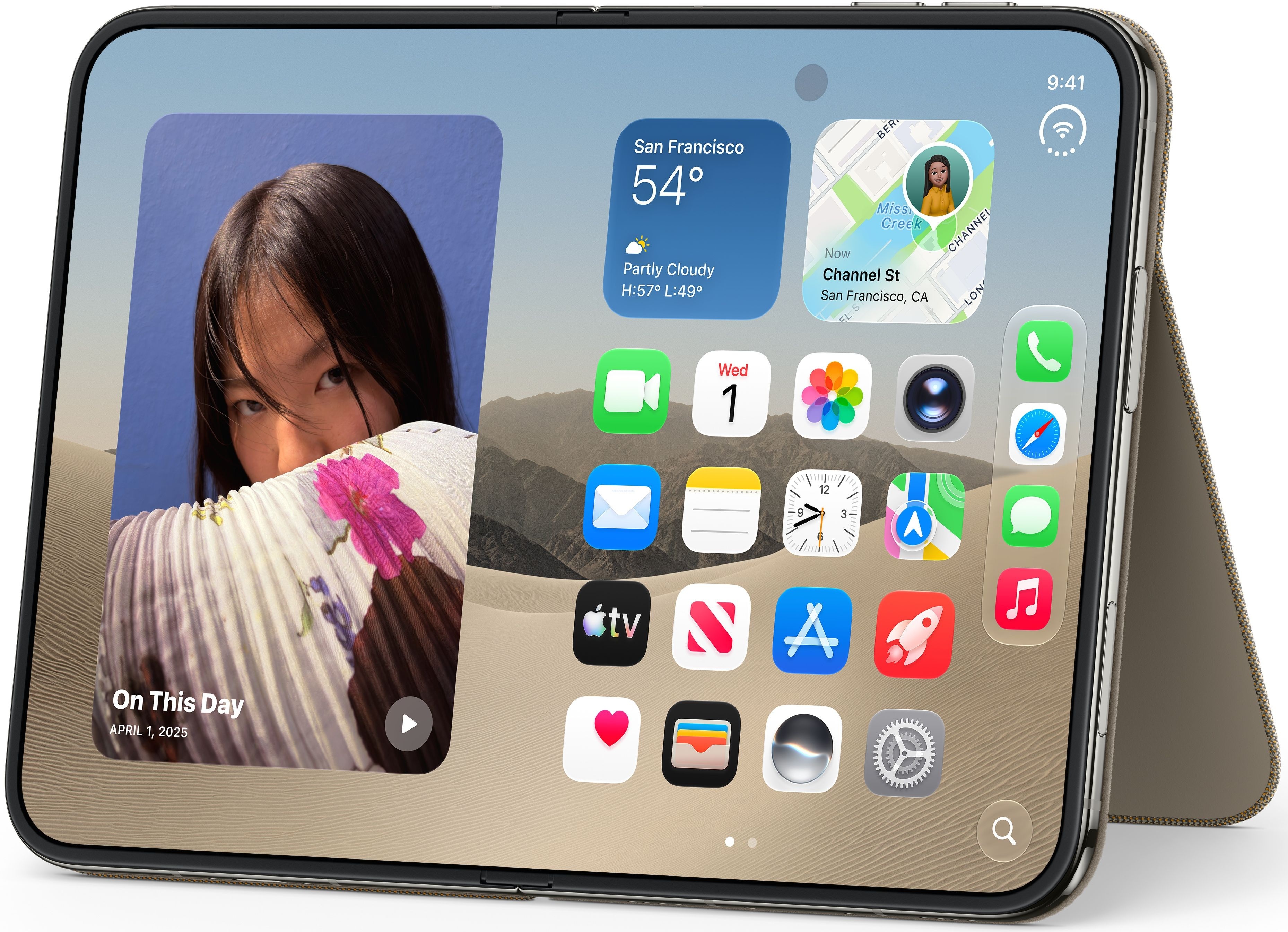Чехол Apple для iPhone Duo Folio with Kickstand - Taupe (MKR64ZM/A) фото6