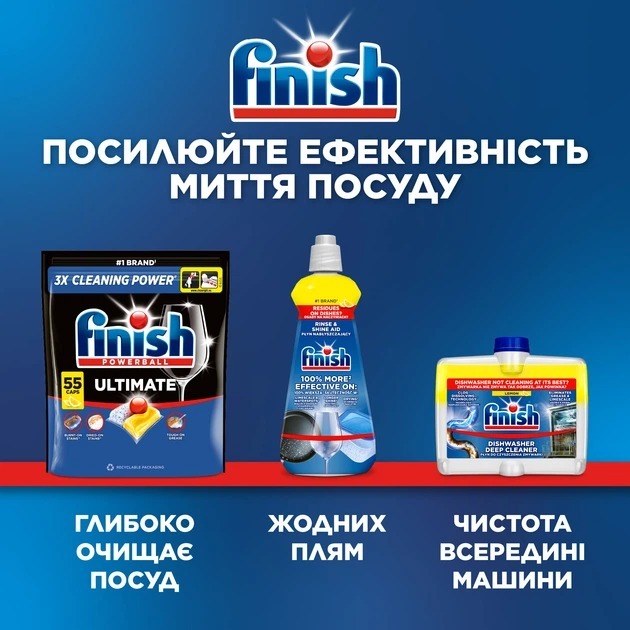 Капсулы для посудомоечных машин Finish Ultimate Лимон 55 шт. фото8
