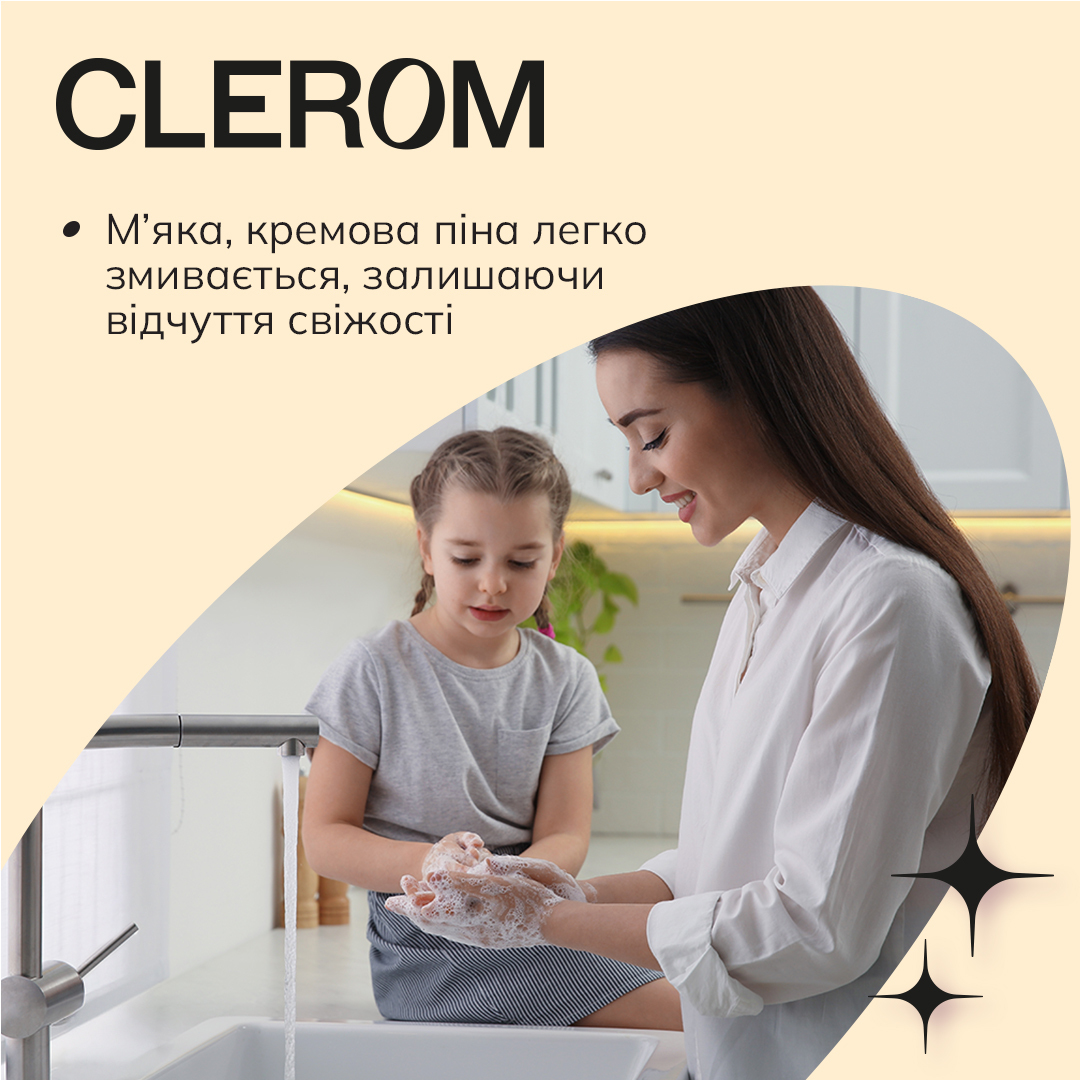 Рідке мило Clerom Sweet peach 500 мл фото2