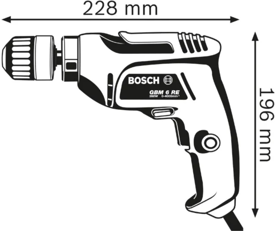 Дриль Bosch Professional GBM 6 RE (0.601.472.600)фото3