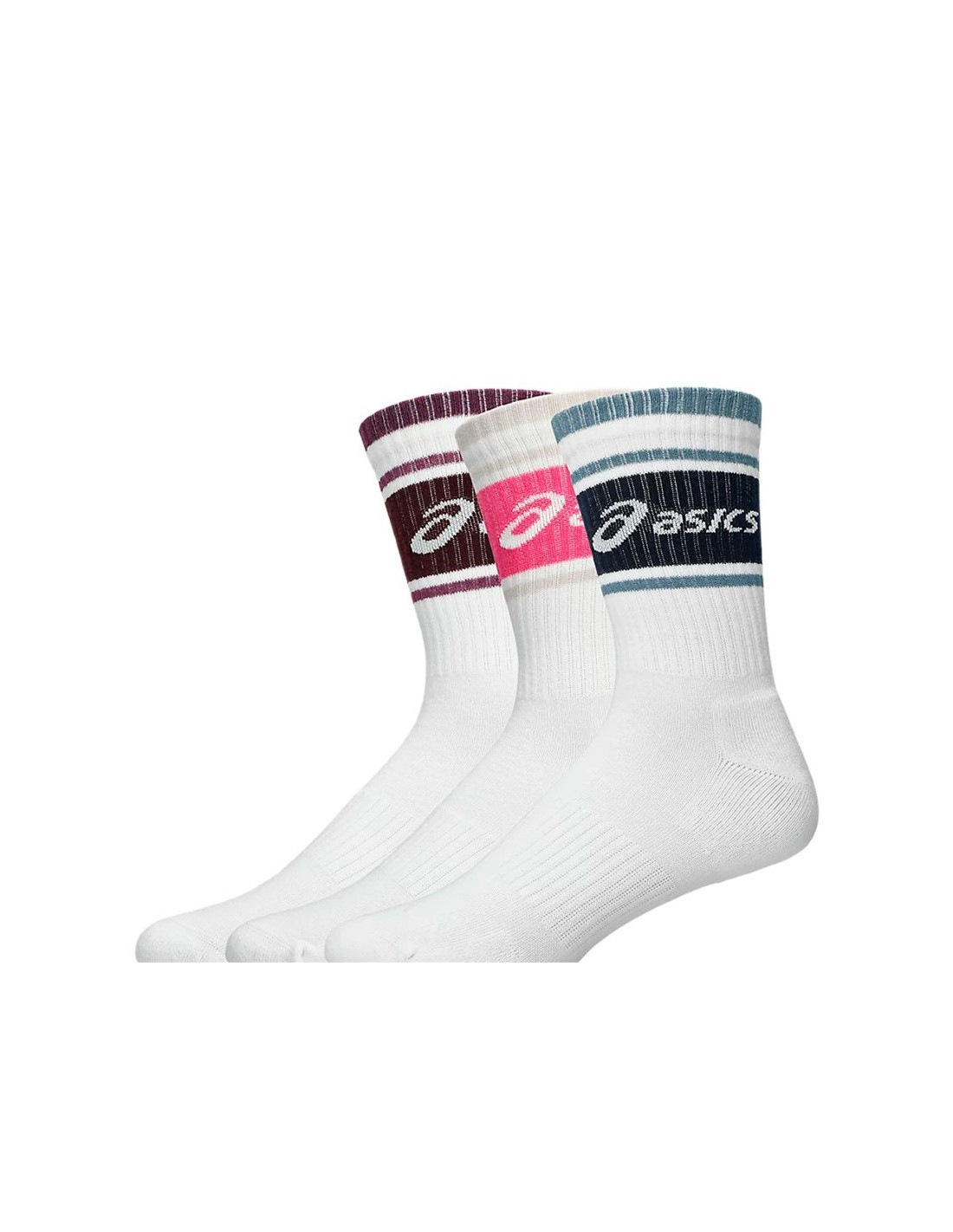 Набор носков высоких Asics 3 Pack Logo Crew 3033C295-500 43-46 3 шт. белые фото2