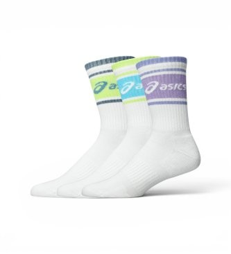 Набор носков высоких Asics 3 Pack Logo Crew 3033C295-751 43-46 3 шт. белые фото2