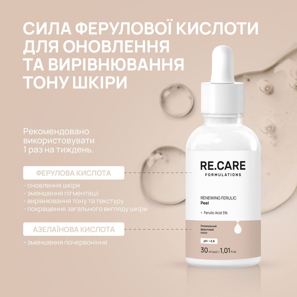 Обновляющий феруловый пилинг Re.Care Renewing Ferulic Peel 30 мл фото