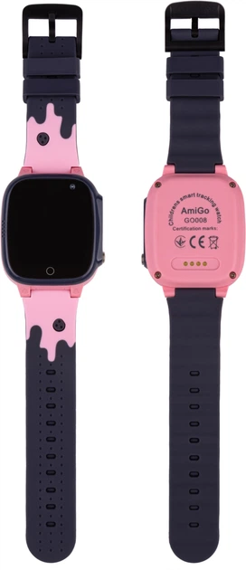 Смарт-часы для детей AmiGo GO008 Milky GPS WiFi Pink (873293) фото3