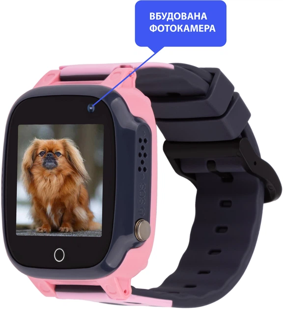 Смарт-часы для детей AmiGo GO008 Milky GPS WiFi Pink (873293) фото2