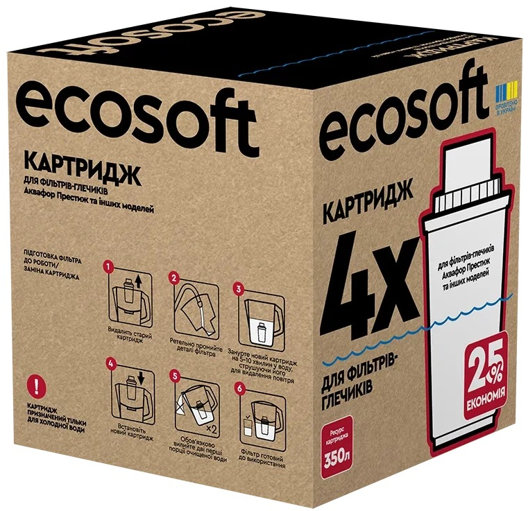 Картридж для фільтра глечика Ecosoft Аквафор 4шт (CRVK4AQRECO) фото13
