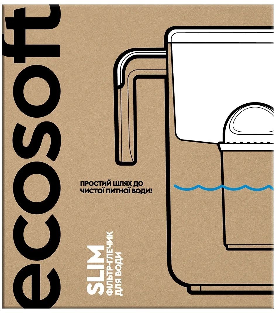 Фільтр-глечик Ecosoft Slim графітовий (FMVSLIMBKECO) фото