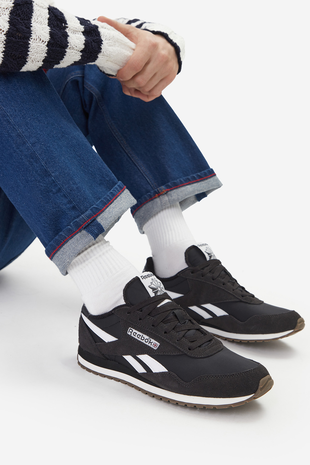 Кроссовки мужские Reebok CLASSIC AZ 100239547 47 черные фото2