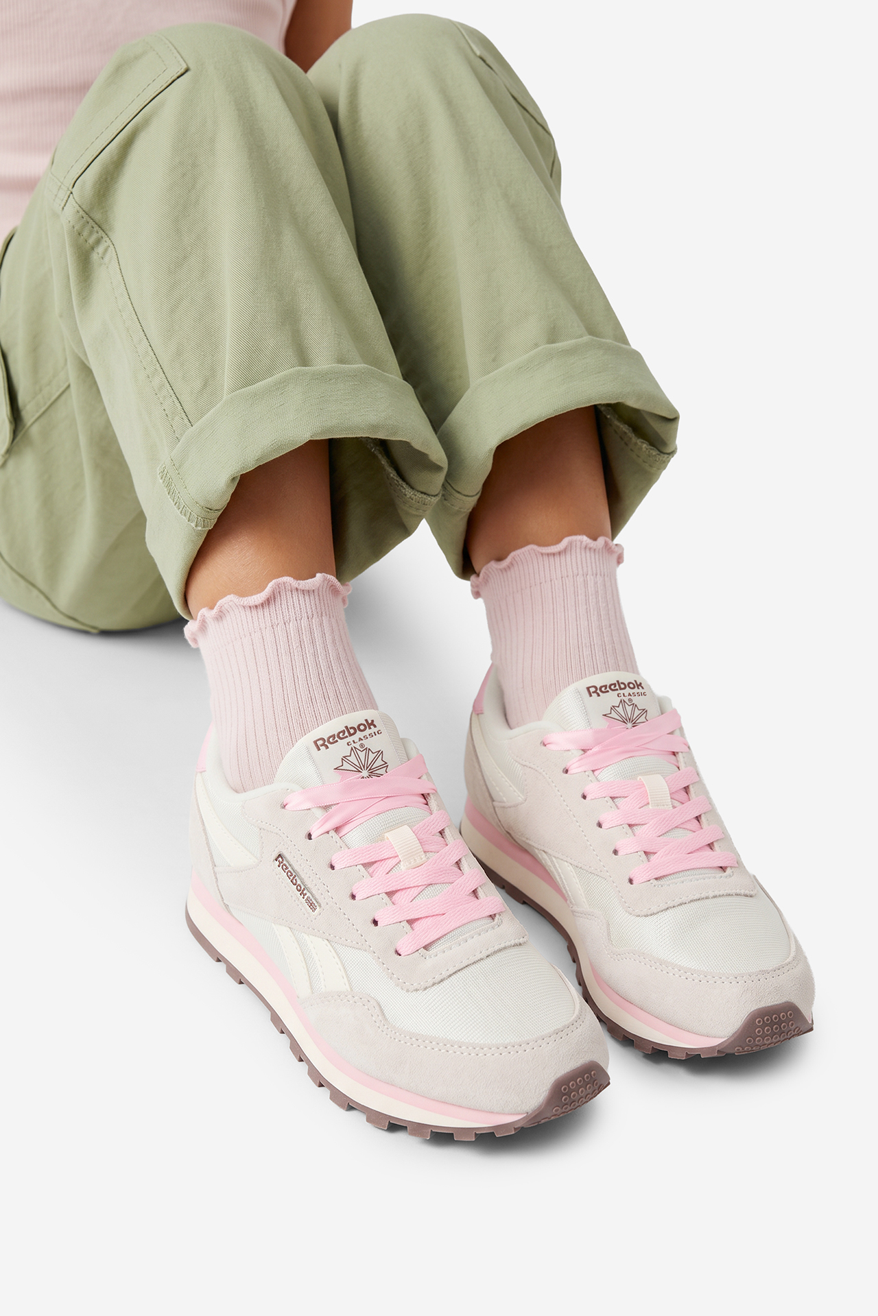 Кроссовки для девочек Reebok CLASSIC AZ 100269667 32 кремовые фото2