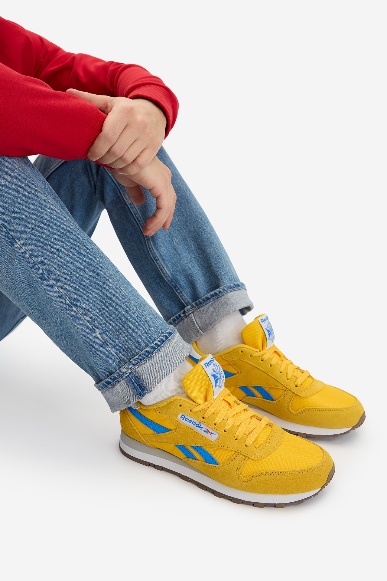 Кросівки чоловічі Reebok CLASSIC LEATHER 100245029 45 1/2 жовті фото2