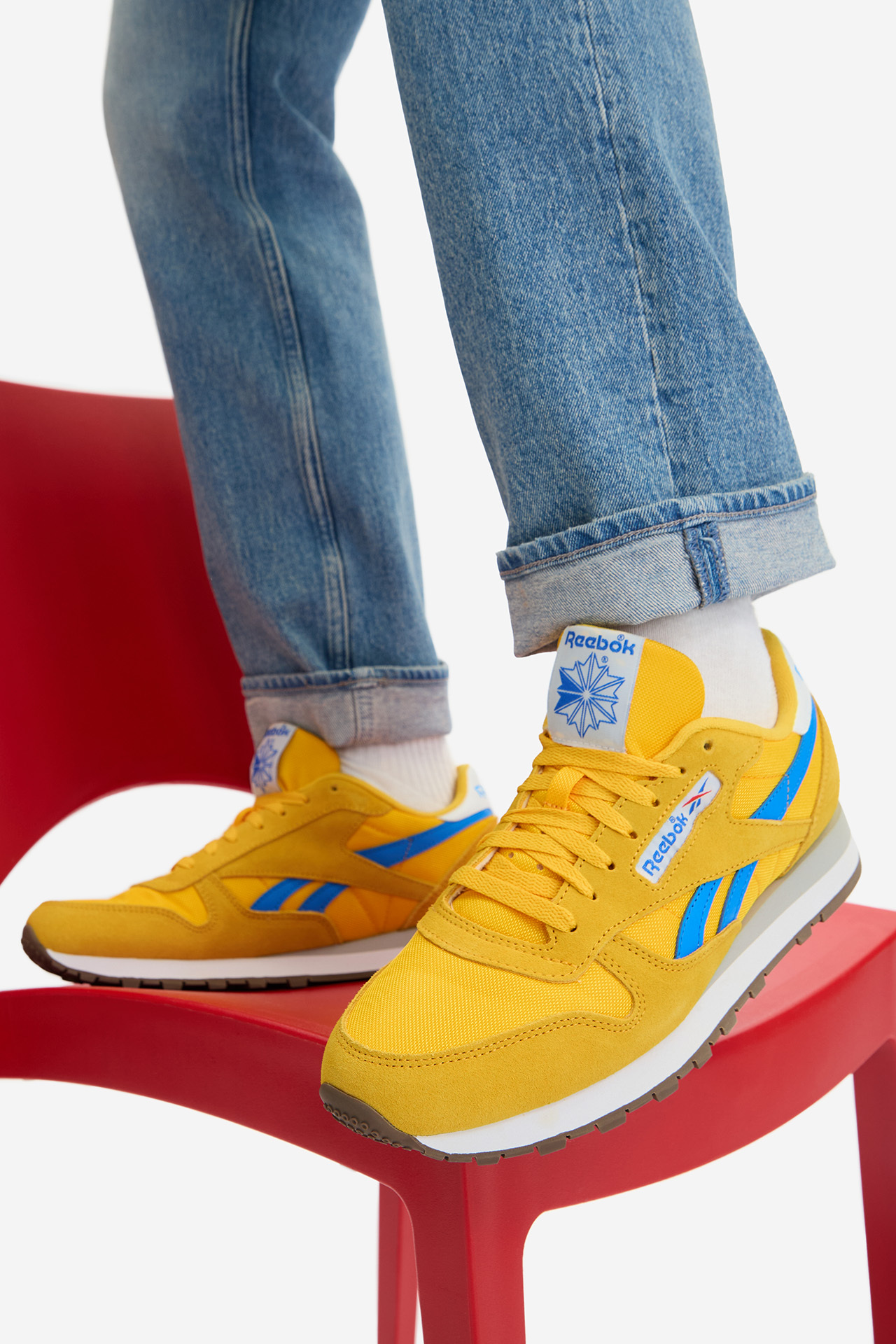 Кросівки чоловічі Reebok CLASSIC LEATHER 100245029 47 жовті фото10