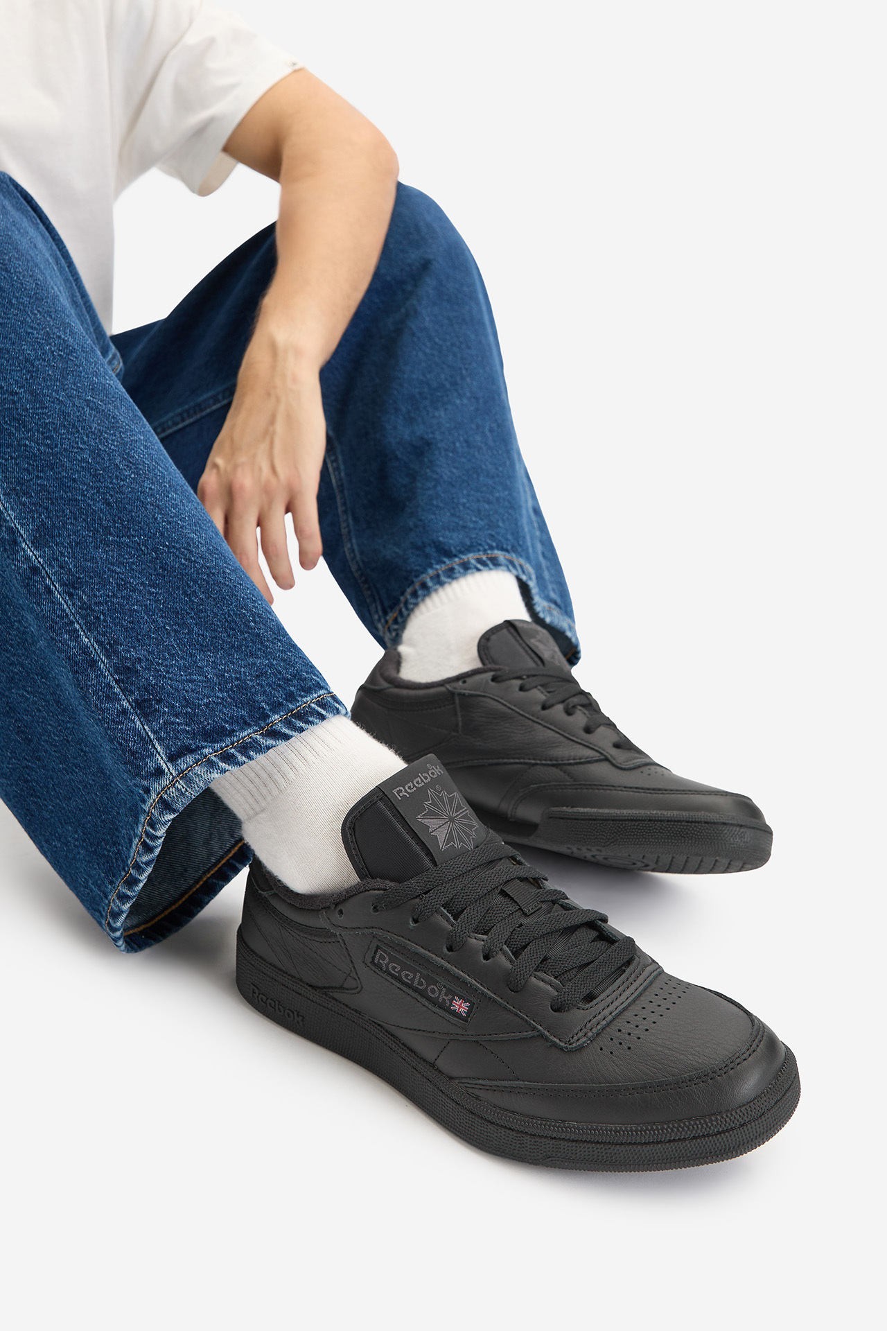 Кеди чоловічі Reebok CLUB C85 100000153 45 чорні фото2