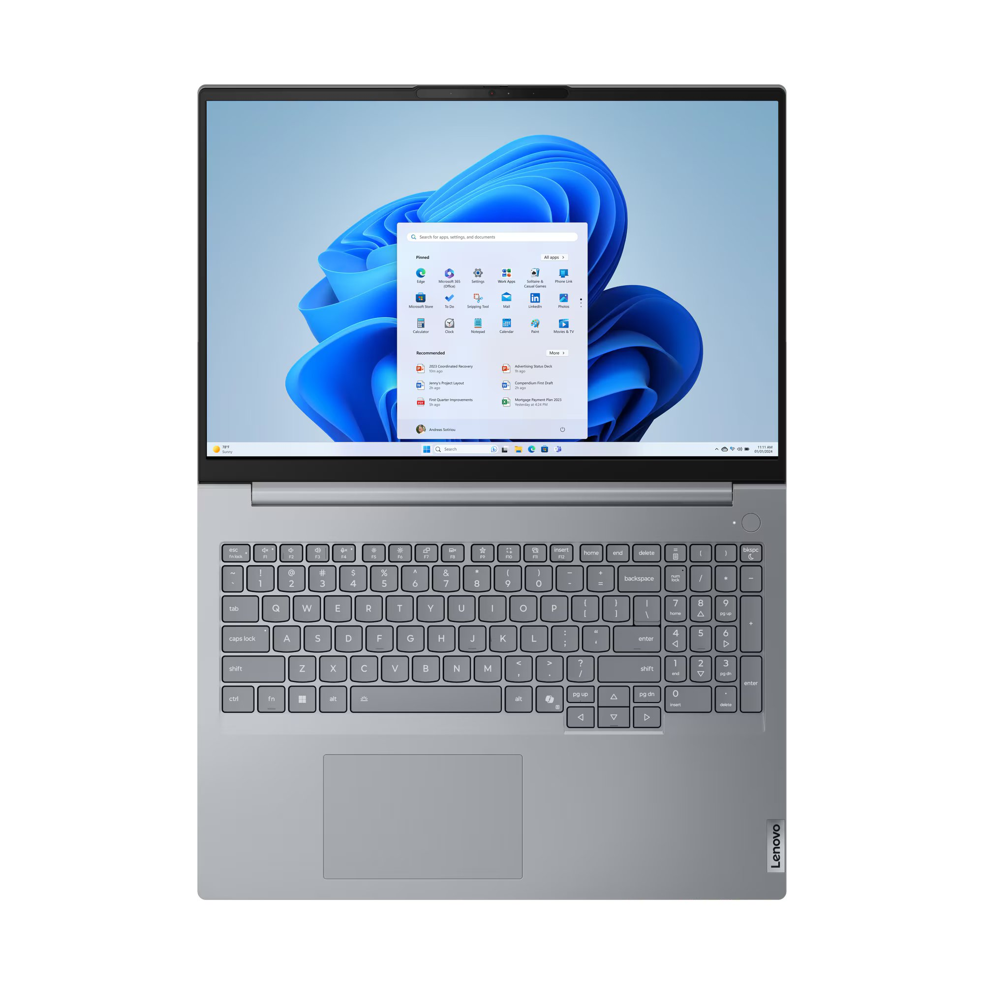 Ноутбук LENOVO ThinkBook 16 G8 IAL Arctic Grey (21SK00JWRA) фото