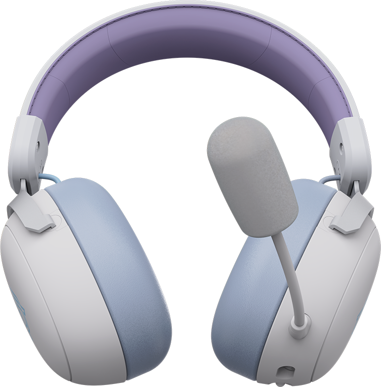 Игровая гарнитура Ajazz AHM08 Max Wireless Purple-White-Blue (AHM08-MAX-PWB) фото3